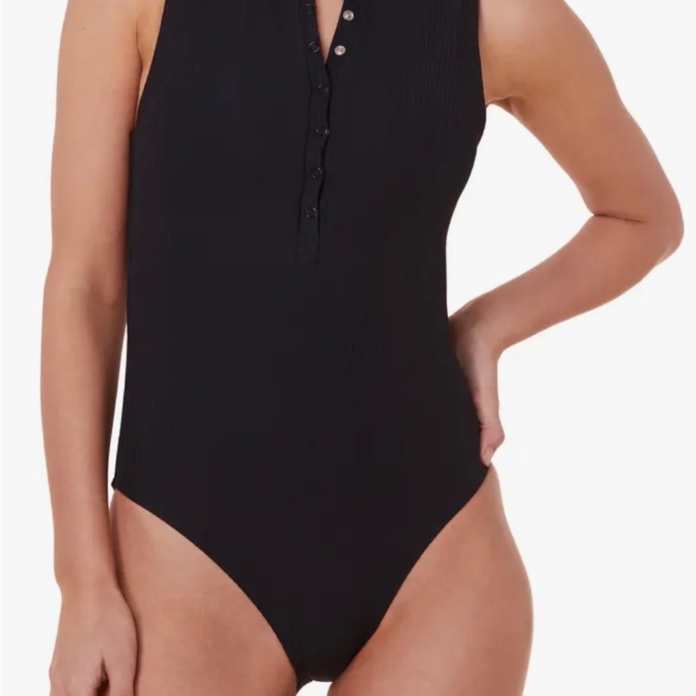 Angie Swimsuit Malibu Ribbed One-Piece Swimsuit Size Large Long Torso